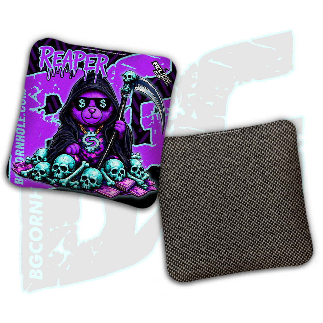 2026 BG Reaper "SOUL TAX" - ACL Pro Stamped Cornhole Bags - SET OF 4 BAGS