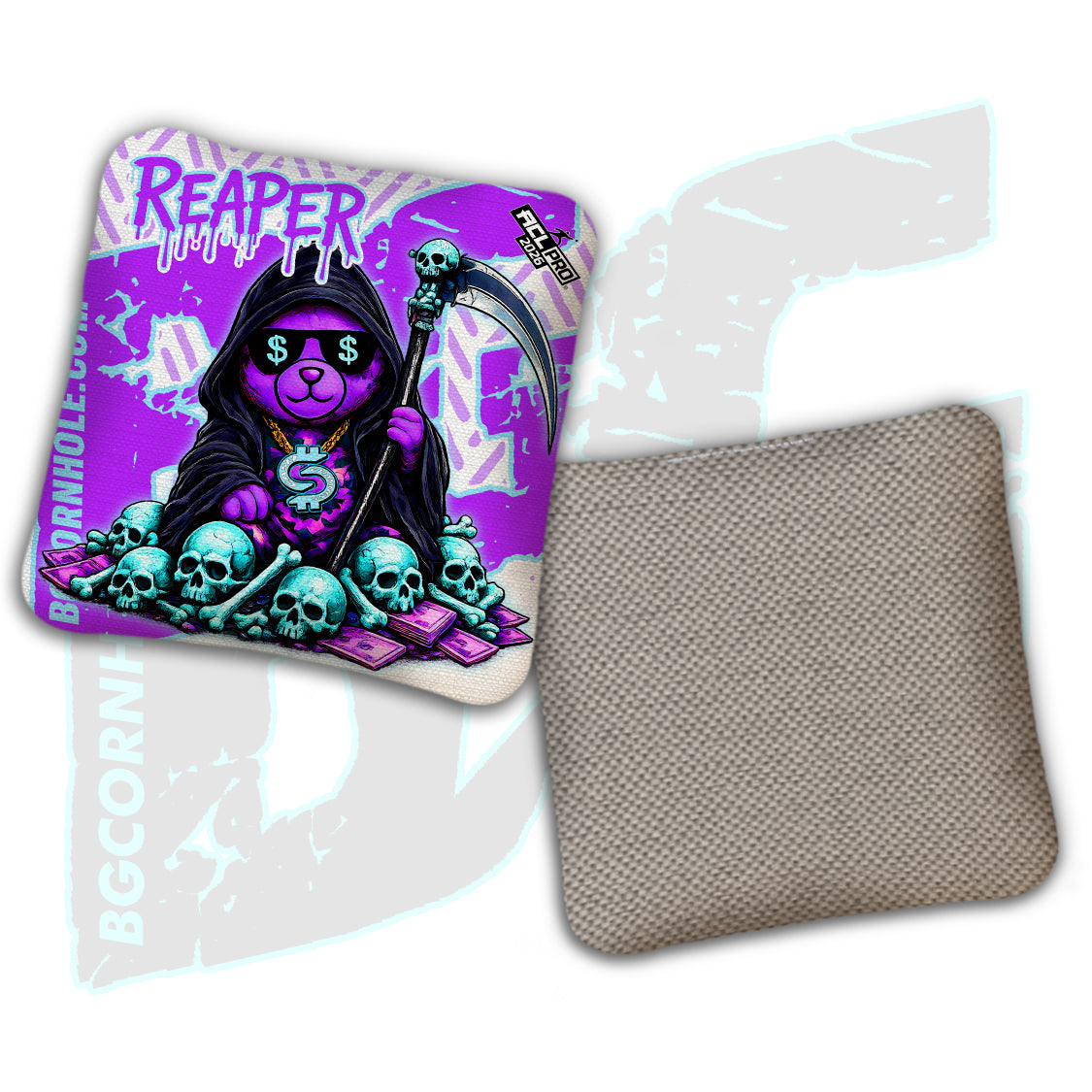 2026 BG Reaper "SOUL TAX" - ACL Pro Stamped Cornhole Bags - SET OF 4 BAGS