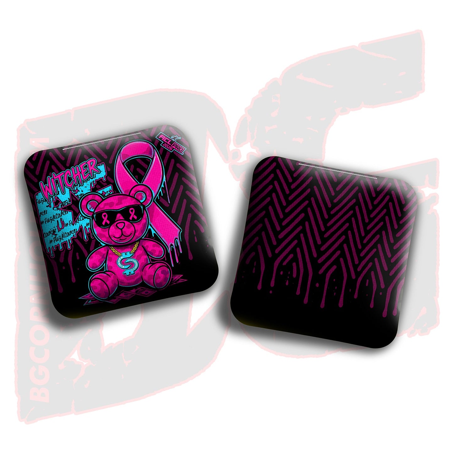 2026 BG "Cash Chamness BCA Teddy Bear" - Multiple Bag Models - ACL Pro Stamped Cornhole Bags - SET OF 4 BAGS