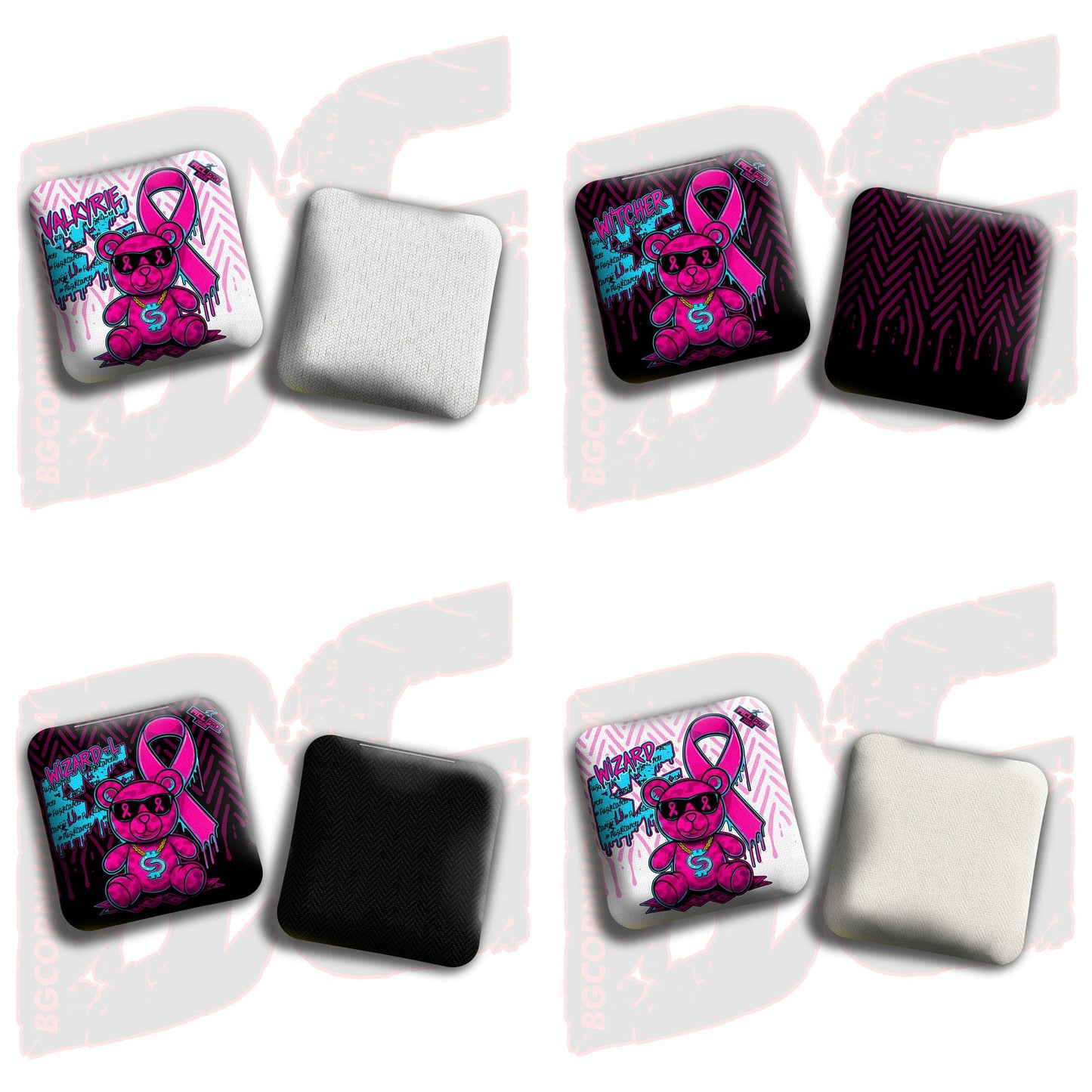 2026 BG "Cash Chamness BCA Teddy Bear" - Multiple Bag Models - ACL Pro Stamped Cornhole Bags - SET OF 4 BAGS
